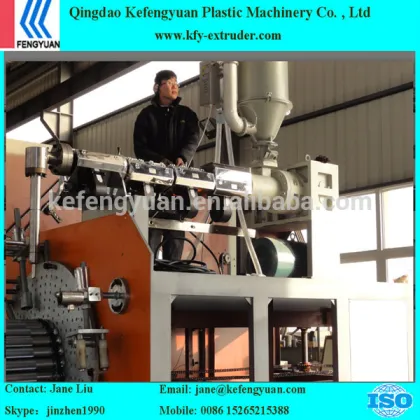 HDPE hollow wall winding drain pipe production line