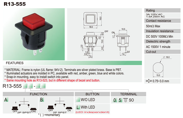 Push Button Switches