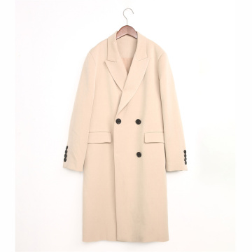 Ladies fashion woven overcoat