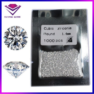 Supply China Wuzhou 1.4mm Blanco Zircon Gem Cubic Zirconia Jewelry Bulk