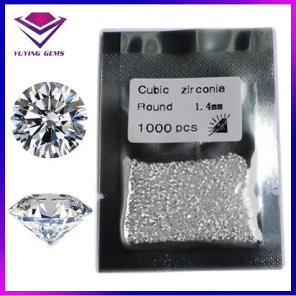 Supply China Wuzhou 1.4mm Blanco Zircon Gem Cubic Zirconia Jewelry Bulk