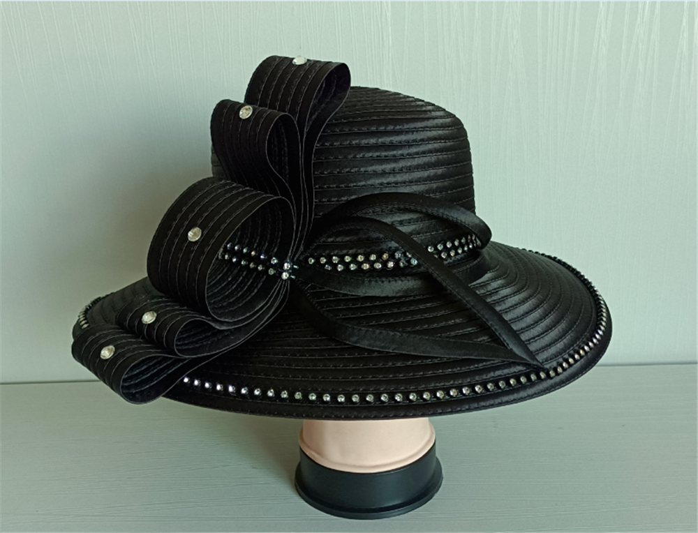 Polyester Stain Ribbon Church Hats