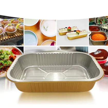 2200ml Food Grade Disposable Tin Foil Baking Pan