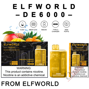 Customized Disposable Vape ElfWorld DE6000 Puff Bar