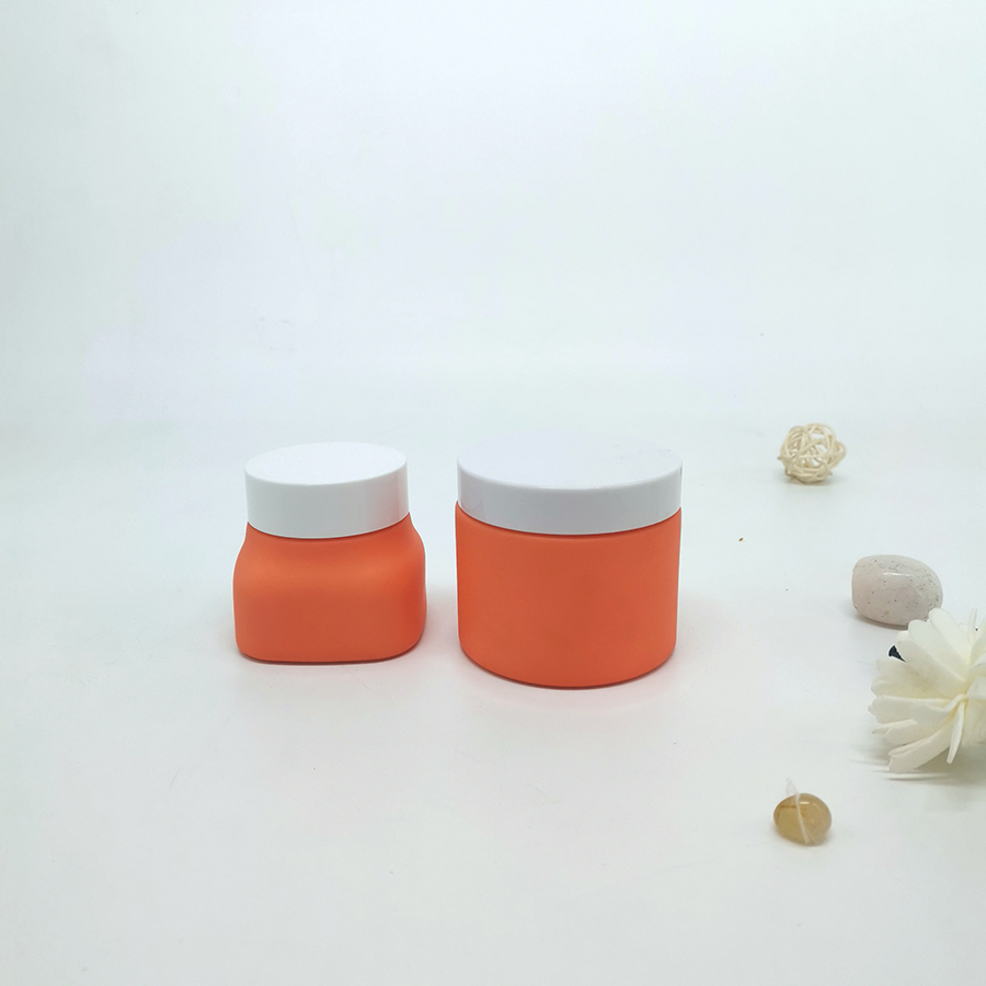 Orange Glass Jar And Lid