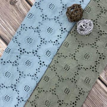 Spring/Autumn Inflorescence Cotton Eyelet Embroidery Fabircs
