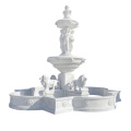Marble Tiered Lion Fountain Elegant Garden Park Decor