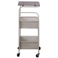 Rotating Serving 3 Tier Trolley Rolling 3-Tier Utility Carts