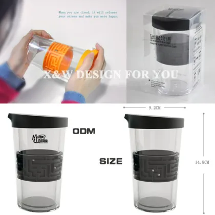 X&W Unique Design Tumbler Double Warm Maze Cup Bottled Water