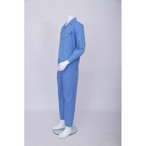 Abito uniforme del lavoratore blu manica corta