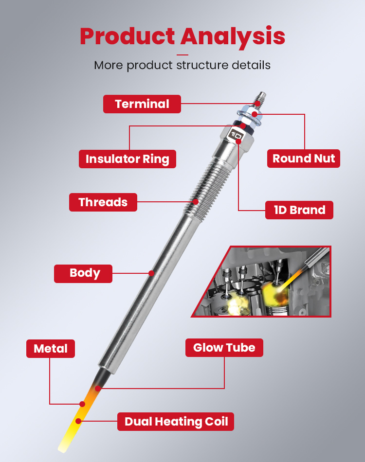 Diesel Engines Glow plug for Toyota 1D brand