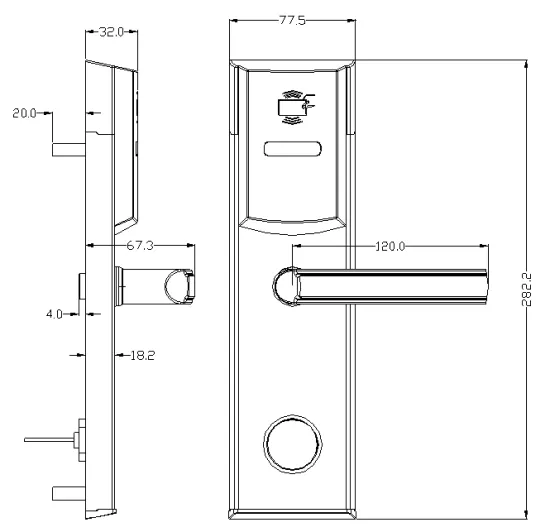 HIGH QUALITY AUMOTIC DOOR LOCK WITH CARD