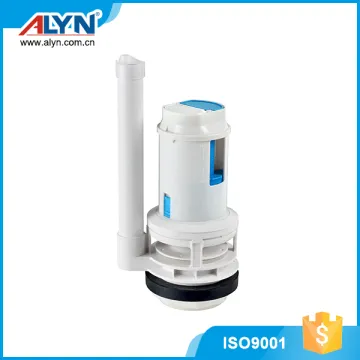 Adjustable barrel-style ABS toilet tank dual flush fittings with overflow pipe