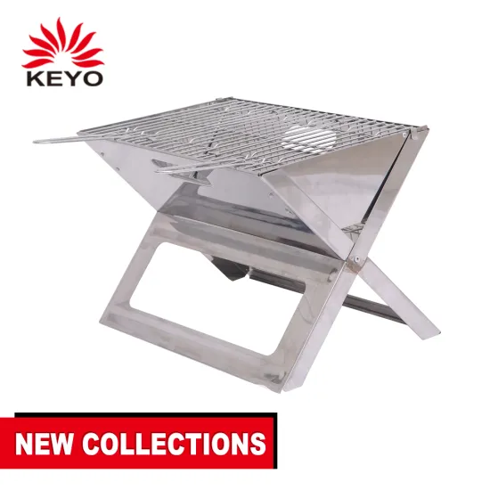 Folding Outdoor X Type Folding Portable Lightweight Barbecue Grill  Camping Hiking Picnics stainless steel charcoal bbq grill
