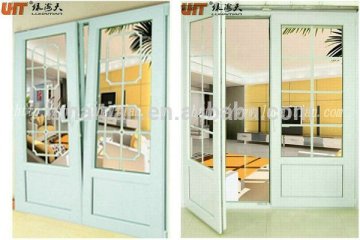 Used home glass doors European style pvc tilt and turn doors with decorative door grill