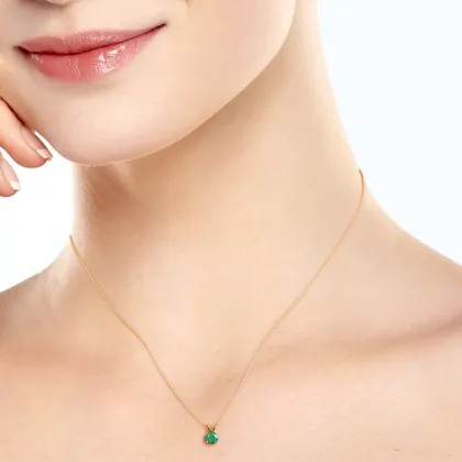 Sterling Silver Gold Plated Gemstone Pendant Necklace 2024