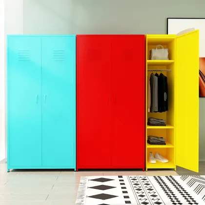 Detachable Employee Metallic Locker 2 Door Steel Cabinet