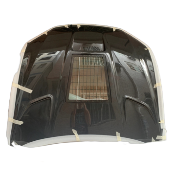 3K Glossy Carbon Fiber Transparent Glass Car Bonnet Engine Hood Scoop for Maserati Levante: Auto Parts M Style