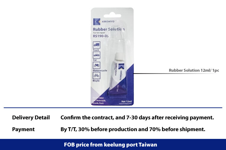 Solución de goma Glue de cemento de goma 12 ml de reparación de neumáticos Glue