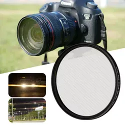 Blue Gold Chromatic Streak Lens Filter for Custom 37-82mm Cinema Camera