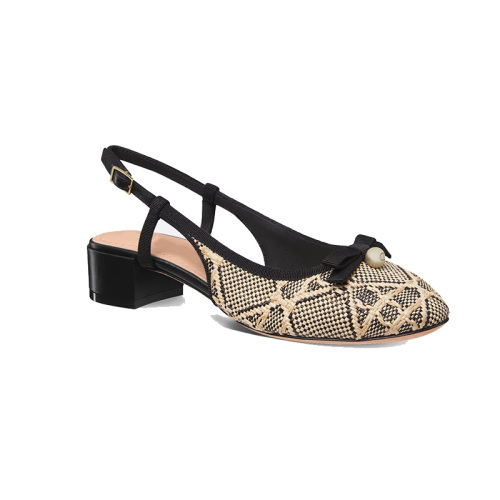 Round-toe low-heeled mule shoes