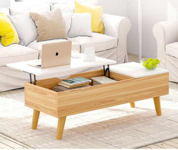 Modern Metal Frame Adjustable Lift Top Tea/Coffee Table: High-Quality Design