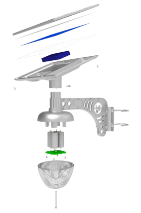 Solar garden light golden apple light