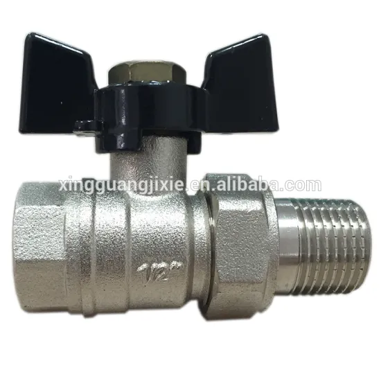 CW617N Brass Forged Butterfly Valve Female & Male Union