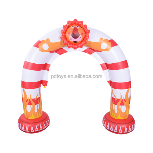 સિંહ આકારમાં inflatable sprinkler કમાન રમકડું