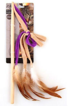 Fleece and Feather Wand Cat Toys With Feather Best For Cat