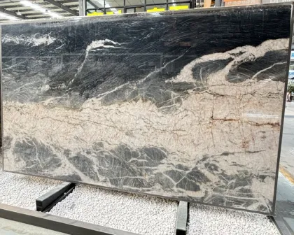 Wholesale Luxury Italian Grey Stormy Marble Slabs for Bathroom and Floor Designs