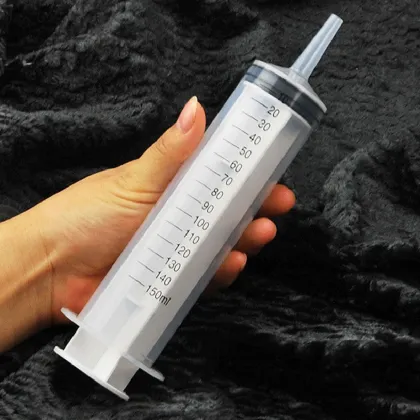150ml Reusable Large Big Plastic Hydroponics Nutrient Sterile Health Measuring Syringe Medical Science Tools Hot Sale