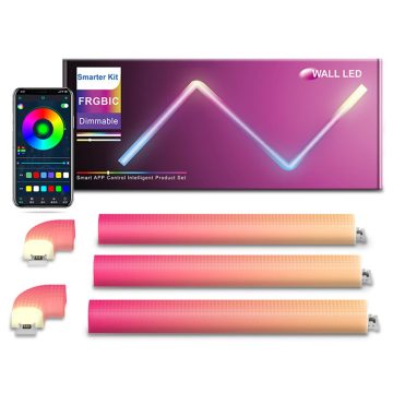 Glide Rgbic Smart Wall Light Music Sync LED Light Bar สำหรับการตกแต่งห้องเล่นเกม