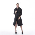 Sobretudo de cashmere preto elegante