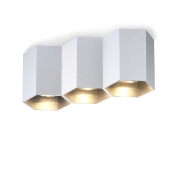 Moderne Silber Aluminium -LED -Oberfläche Down Light - Gu10 3*LED