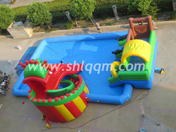 Gragon Inflatable ground water park for sale