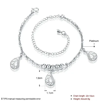Jenia Cheap New Chain Anklet Fancy Silver Anklet Designs With Ball