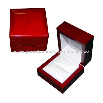 Cherry Rosewood Solid Wood Ring Jewelry Box, Various Colors are Available, OEM and ODM are Welcome