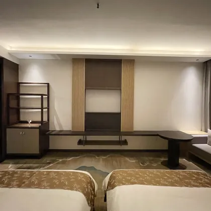 Modern Hotel Furniture Supplier: Twin Beds and Bedroom Sets for 3-5 Star Hotels
