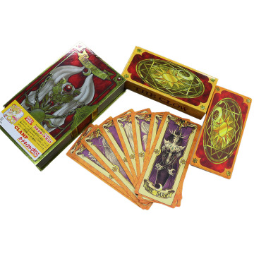 OEM Classic Luxury Black Holographic Oracle Cards Set with Guidebook and Box