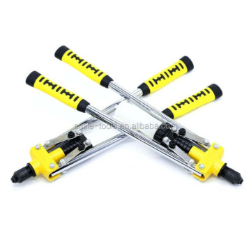 Electric Double Handle Yellow and Black Rivet Gun with 3.2-4.0-4.8mm Rivets, 17 Inch