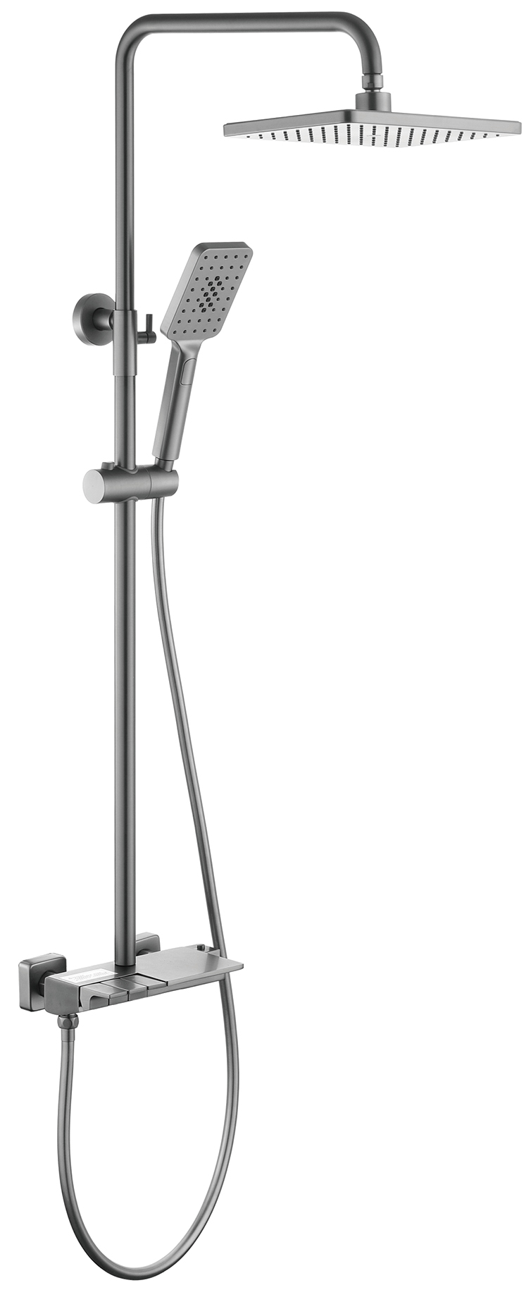 Button Control Thermostatic Rain Shower System With Handheld