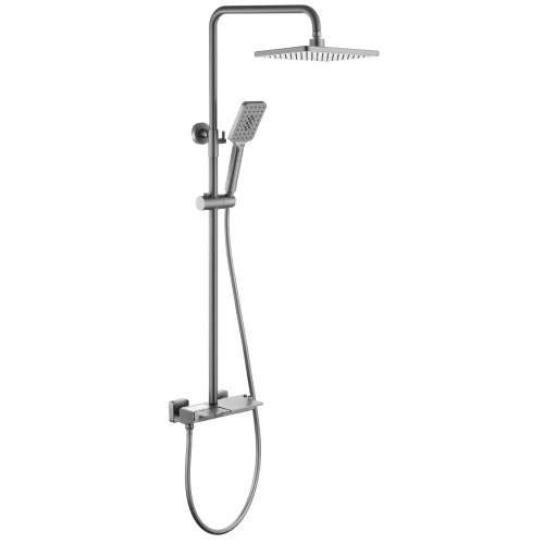 Button Control Thermostatic Rain Shower System With Handheld