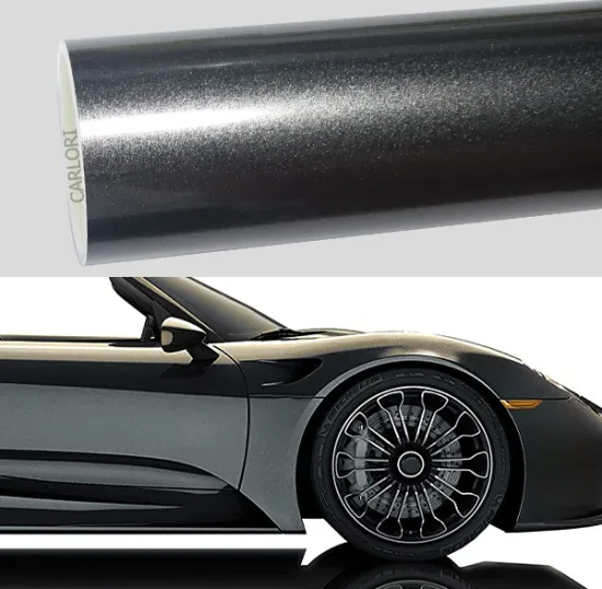 metallic diamond gloss grey car wrap vinyl