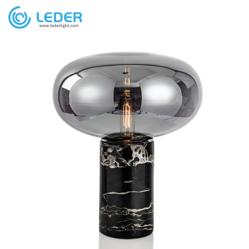 Lampu Meja Samping LEDER Hitam