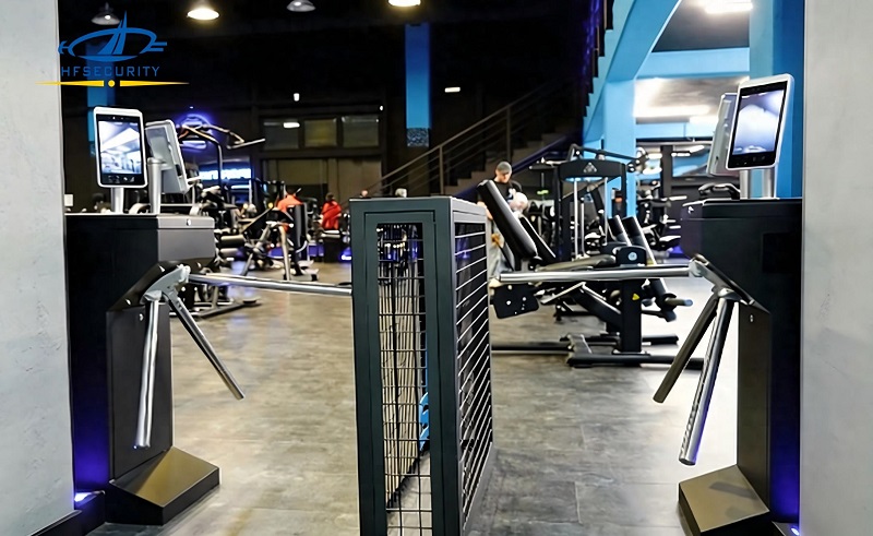 Improving member access efficiency, HFSecurity three roll gate banned in Russian gyms officially put into use