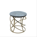 American-style classical stainless steel round side table