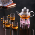 Hand blown borosilicate glass teapot with strainer glass tea pot