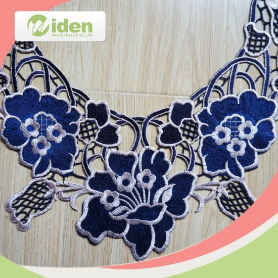 Make-to-order Popular 3d Flower Lace Embroidered Ladies Collar Design African