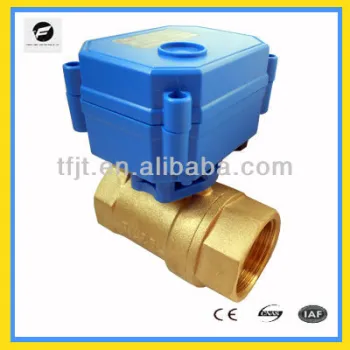 1\" 2-way 9-4VDC brass electric water cleaner valve with screw fitting for water treatment system